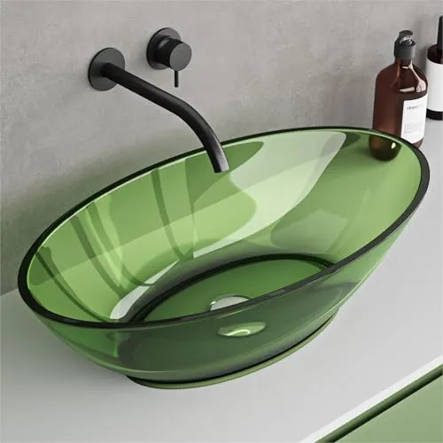 doporro Aufsatzwaschbecken Coloria02 in Apfelgrün in grün von doporro