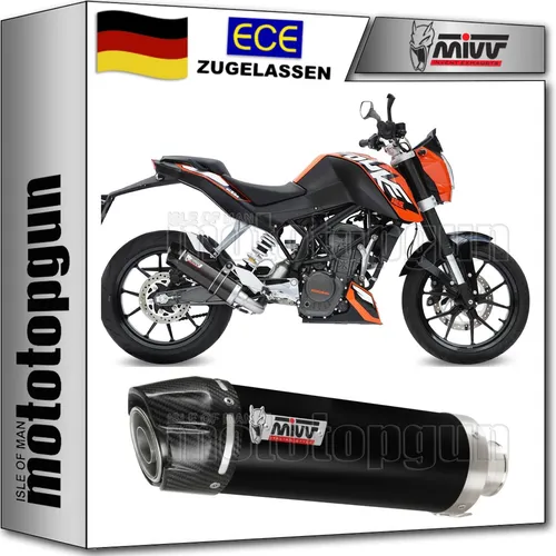 Komplettauspuff open gp stahl schwarz c mivv fur ktm 125 duke 2011 11 2012 12