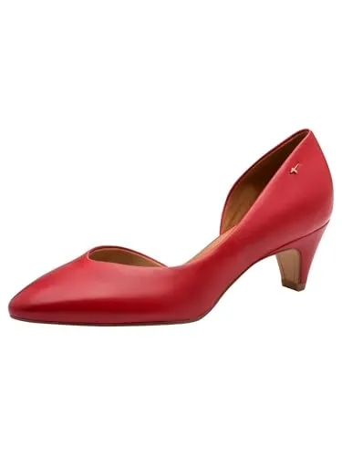 Tamaris TOUCH-IT Pumps aus Leder mit Trichterabsatz in rot von Tamaris