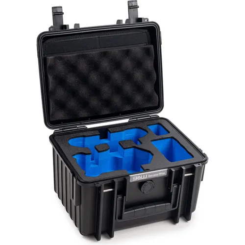 B W International B W Transportkoffer Outdoor für DJI Mini 4 Pro - Type 2000 Schwarz, wasserdicht nach IP67, staub- und bruchsicher für optimalen Schutz deiner Drohne