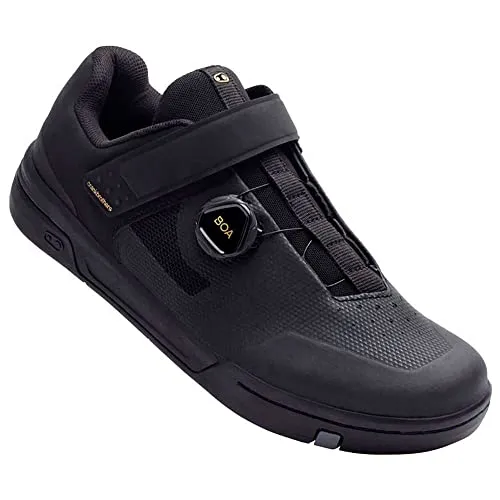 Crank Brothers Bicycle Shoes Stamp Boa Black/Gold - Black Outsole 12 (46 EU)
