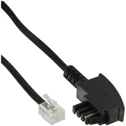 InLine® TAE-F Kabel, 6polig/4adrig, für Import, TAE-F Stecker / RJ11 Stecker,10m