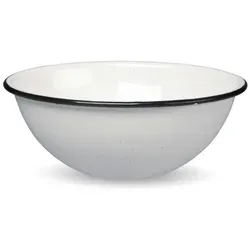 GRANITE WARE Graniteware - Große Schüssel Ø18cm aus emailliertem Stahl - Ofen- und spülmaschinengeeignet - Leicht - Stapelbar - Kratzfest - Weiß