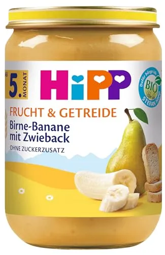 HiPP Birne-Banane mit Zwieback, 6er Pack (6 x 190g)