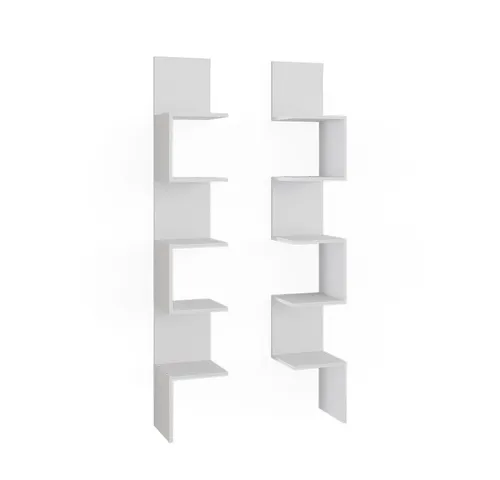 Vicco Eckregal Paolo 2er Set, Weiß in weiß von Vicco