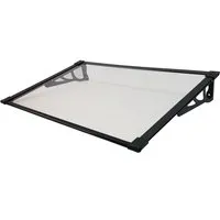 TRUTZHOLM Vordach Aluminium Vordach II für Haustüren - Vordach aus robustem Aluminium, ideal für den Schutz Ihrer Haustür, Maße: 120x16x80 cm, in elegantem Schwarz.