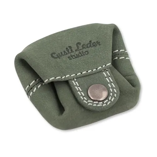 Gusti Leder Mini Geldbörse Linus – Kompaktes Damen & Herren Portemonnaie aus echtem Leder mit Vintage-Design, ideal als Münzbeutel, Schlüsseltasche & kleines Portmonee