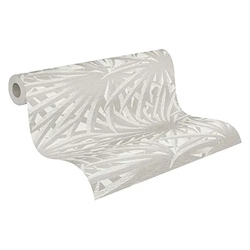 A.S. Création Livingwalls Vliestapete Metropolitan Stories Palmentapete Said Marrakesch 10,05 m x 0,53 m grau metallic weiß 378614 37861-4