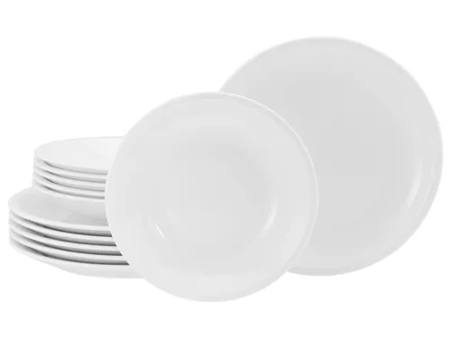 CreaTable Milano Weiss, 12-teiliges Tafelservice aus Porzellan