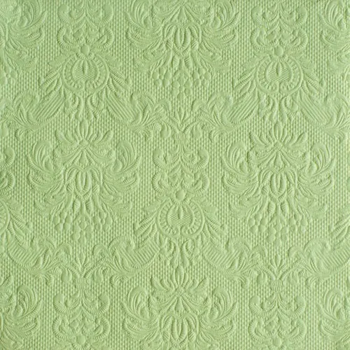 geprägte Servietten Elegance pale green 33x33cm 15