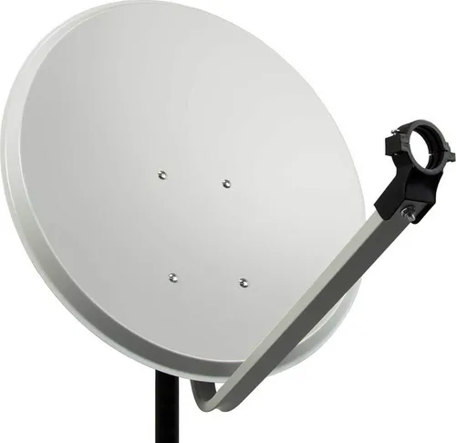 PremiumX PXS60 Satellitenschüssel 60cm - Hochwertige Stahlantenne mit LNB - SAT-Antenne 60cm für digitalen Sat-Empfang, robust und korrosionsgeschützt. Ideal für UltraHD 4K und FullHD TV. Schnelle Installation dank vormontierter Teile.