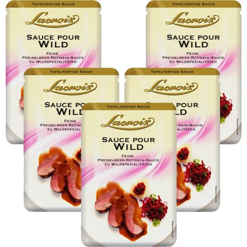 Lacroix Sauce pour Wild – Fertigsauce für Wildfleisch 150ml 5er Pack