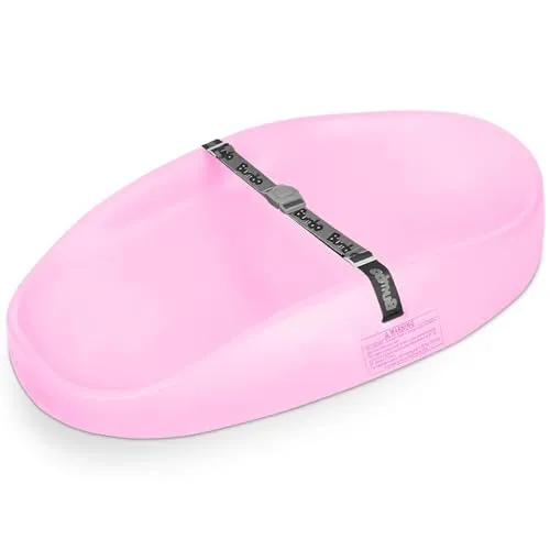 Bumbo Baby Wickelunterlage - Leicht zu reinigende Wickelunterlage mit Sicherheitsgurt - Anti-Roll-Wickelunterlage - Wiege Rosa