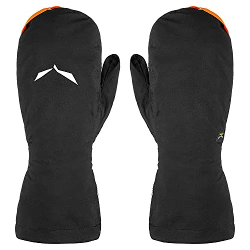 Salewa Ortles PTX 3L Handschuhe - Funktionale Fäustlinge für Ski und Bergsteigen - 3-lagige Überhandschuhe in Größe L, schwarz. Bieten optimalen Grip durch Silikonbesatz und sind perfekt für anspruchsvolle Outdoor-Aktivitäten.