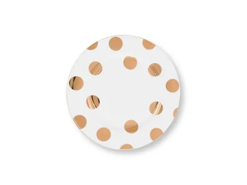 PiP Studio Frühstücksteller Dot Delight White-Gold (23cm) - Eleganter Frühstücksteller mit stilvollem Dot Delight Design, ideal für ein liebevolles Frühstückserlebnis.