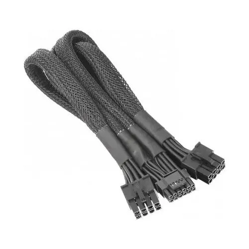 Thermaltake Sleeved PCIe Gen 5 Splitter Cables AC-063-CN1NAN-A1 - Duales 8-Pin auf 12-Pin-Kabel, ideal für die nächste Generation Grafikkarten mit 600mm Länge und UL-zertifiziertem Standard