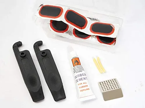KHE Reifen Schlauch Fahrrad Reparatur-Set Flickzeug Flicken 13 teilig