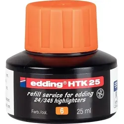 edding Nachfülltinte HTK 25 f. Highlighter, orange, 25 ml
