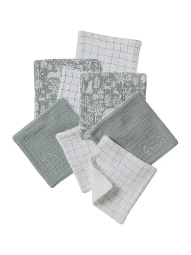 vertbaudet Waschlappen Waschlappen mit Aufbewahrungsbeutel, 6er-Pack