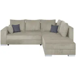 Produktbild P & B Ecksofa, Creme, Textil, 3-Sitzer, Füllung: Schaumstoffflocken,Schaumstoffflocken,Schaumstoffflocken, Ottomane rechts, Ottomane links, einmalig seitenverkehrt montierbar, 260x218 cm, Wohnzimmer, Sofas & Couches, Wohnlandschaften, Ecksofas mit Schlaffunktion