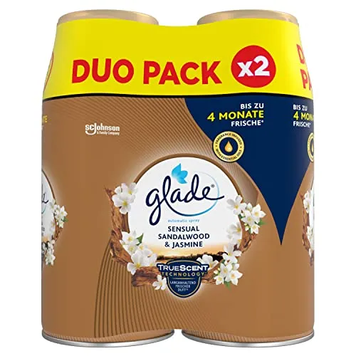 Glade Automatic Spray Nachfüller, Raumduft, Sandalwood & Jasmine, 2er Pack