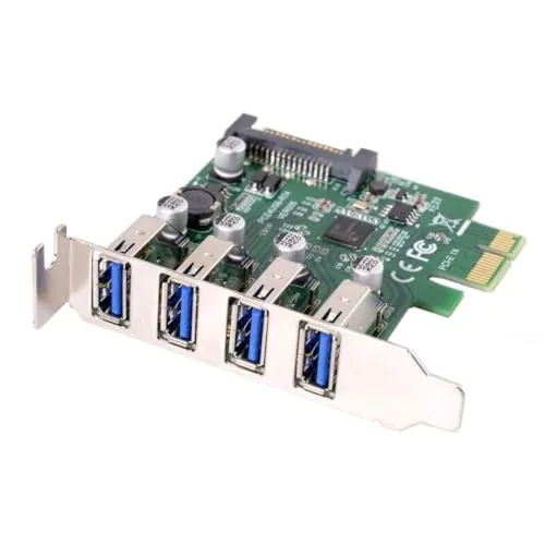 chenyang Low Profile PCI-E X1 auf 4 USB 3.0 HUB PCI Express Erweiterungskartenadapter 5Gbps für Motherboard