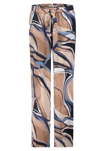 BETTY & CO Damen Schlupfhose mit Print - Stoffhosen in modischem Design mit grafischem Druck, High-Waist-Schnitt und bequemem Gummizug für optimalen Tragekomfort und eine schmeichelhafte Passform.