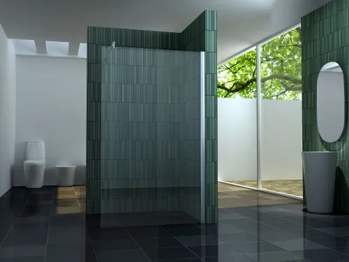 impex-bad_de Duschtrennwand FREE 120 x 200 cm - Duschkabinen & -wände mit modernem Design und extra starkem 10 mm ESG-Sicherheitsglas für ein sicheres Duschgefühl. Leichte Reinigung dank beschichteter Glasoberfläche.