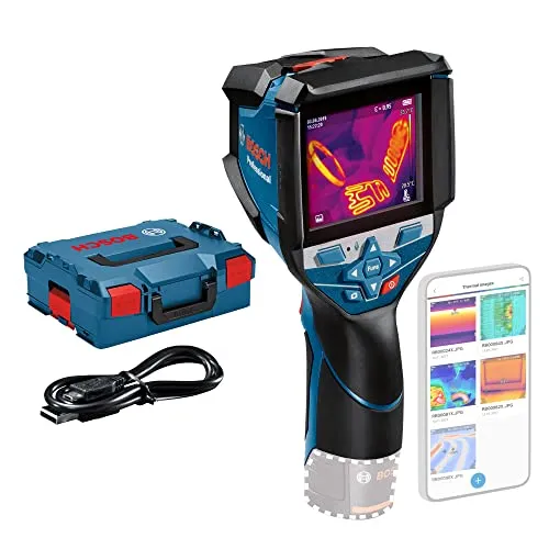 Bosch Professional 12V System Wärmebildkamera GTC 600 C (ohne Akku und Ladegerät, mit App-Funktion, Temperaturbereich: -20 °C bis +600 °C, Auflösung: 256 x 192 px, in L-Boxx)