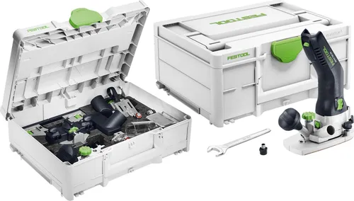 Festool MFKC 700 EB-Basic Akku Kantenfräse 18 V mit Zubehör Set - Präzise Akku Kantenfräse für kabelloses Arbeiten. Mit 8 mm Spannzange, innovativer Schnittstelle und einfacher Fräserwechsel für höchste Flexibilität bei der Kantenbearbeitung.