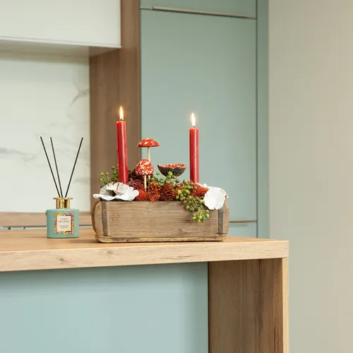 Elegante Stabkerzen für Adventsdeko und festliche Gestaltung, 6 Stück