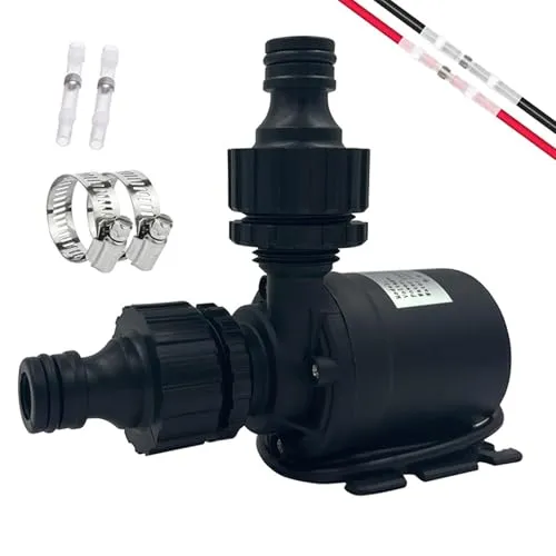 12v Bürstenlose Tauchwasserpumpe, Keramik Pumpenkern, 800L/H 5M | Mini Tauchwasserpumpe, DC 12V Bürstenlose Pumpe, Amphibienpumpe für Teich, Aquarium, Solarbrunnen und Poolwasserzirkulation