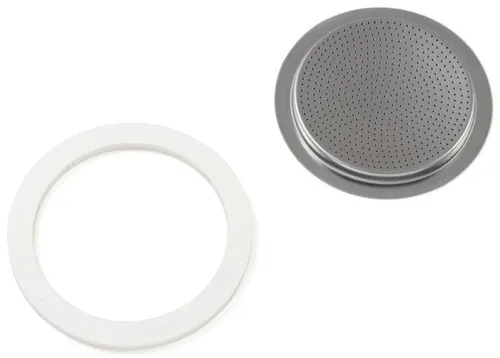 Bialetti Dichtung für 4er Espressokocher aus Silikon mit Sieb - Original