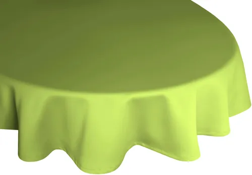 Wirth Tischdecke NEWBURY, oval grün 120 cm x 160 cm - Tischdecken, elegante ovalformige Tischdecke in grün aus pflegeleichtem Baumwoll-Polyester-Mix, ideal für stilvolle Tischdekoration bei besonderen Anlässen.