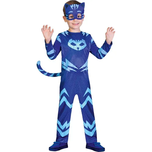 PJ Masks Catboy Kostüm für Kinder - Superhelden Outfit für 2-3 Jahre - Kostüme für Kinder: Verwandelt kleine Jungs in übernatürliche Katzen mit einem auffälligen Jumpsuit, passender Maske und Schwanz – ideal für Karneval und Motto-Partys.