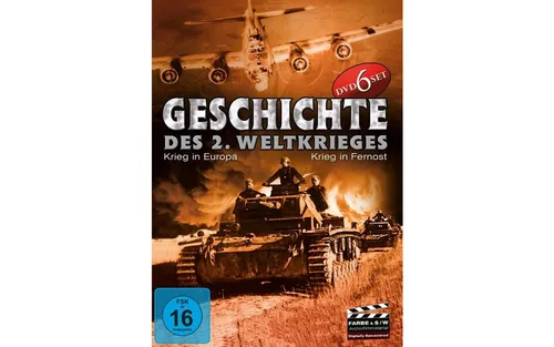 DVD Die Geschichte des 2. Weltkrieges - Dokumentation über den 2. Weltkrieg, bietet tiefgehende Einblicke in historische Ereignisse, verfügbar in Englisch und Deutsch, FSK 16.