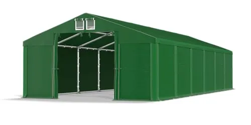 Produktbild DAS COMPANY Lagerzelt 8x12m wasserdicht grün Zelt 560g/m² PVC Plane hochwertig Zelthalle Winter SD