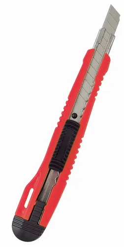 Universalmesser Cuttermesser KOMFORT PUSH-LOCK Abbrechklinge Metallführung 9mm