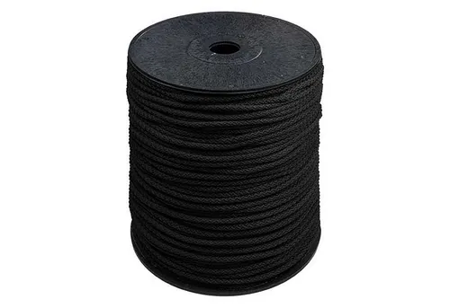 maDDma 200m Polyester-Seil Ø 5,5mm, Farbwahl Seil, schwarz