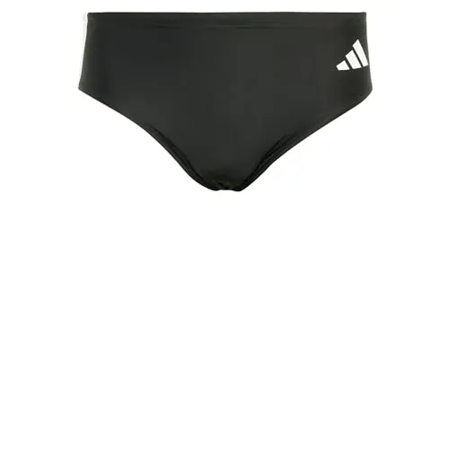 adidas Men's 3 Stripes Swim Trunks, Black/White, XS Short