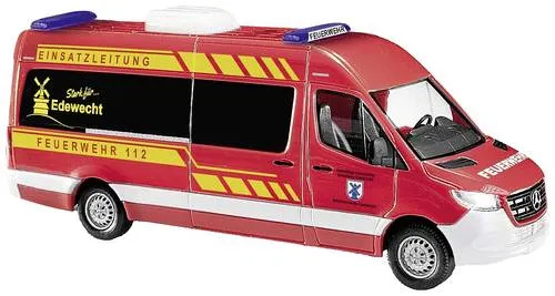 Busch 52617 H0 Mercedes Benz Sprinter Feuerwehr - Maßstabsgetreues Modell für Sammler ab 15 Jahren, detailreich und originalgetreu