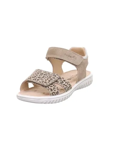 Superfit Mädchen Sparkle Sandale - Beige 4010, 28 EU - Wanderschuhe für Mädchen mit schickem Design, aus hochwertigem Leder und ideal für warme Tage.