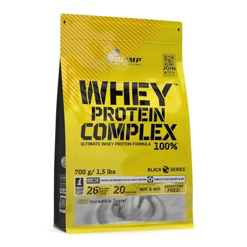 Olimp Sport Nutrition Whey Protein Complex 100% - Cookies & Cream (700 g) - Molkenprotein für schnellen Muskelaufbau, ideal für Sportler und gesundheitsbewusste Menschen. Hoher Eiweißgehalt, wenig Fett und Kohlenhydrate.