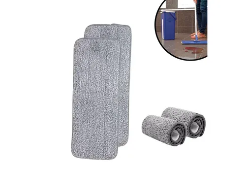 Starlyf Autoclean Mop Ersatzmatten Wischbezug (Polyester, 32x12 cm, Spar-Set, 2-tlg., 2er oder 4er Pack, Ersatzpads, Microfaser Wischmop Matten - selbstreinigendes Wischsystem)