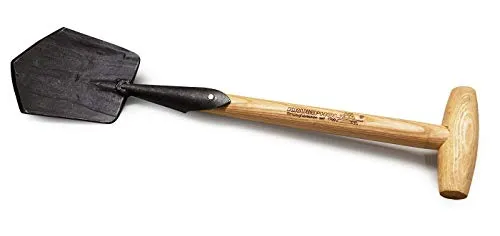 Unbekannt Krumpholz Campingspaten 45cm - Gartenspaten mit 45cm Stiellänge und robustem Eschen-T-Stiel, ideal für Camping und den Einsatz im Garten.