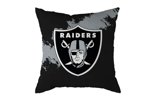NFL Kissen Las Vegas Raiders 50x50cm - Offizielles NFL Zierkissen von Great Branding, 100% Polyester, waschmaschinengeeignet und ideal für jeden Fan. Perfekt für gemütliche Sofaabende!