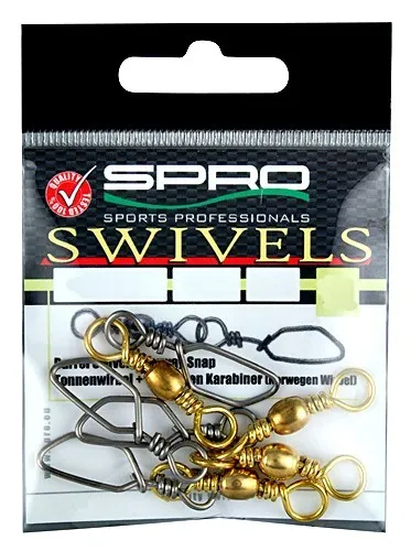 Spro Barrel Swivel+Norway Snap 70kg 3/0 Meereswirbel in silber von SPRO
