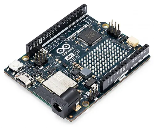 ARD UNO R4 WIFI - Arduino UNO Rev4 WiFi mit ESP32-S3 - Einplatinen-Mikrocontroller mit drahtloser Konnektivität, integrierter 12x8 LED-Matrix und erweiterter Speicherleistung für kreative Projekte.