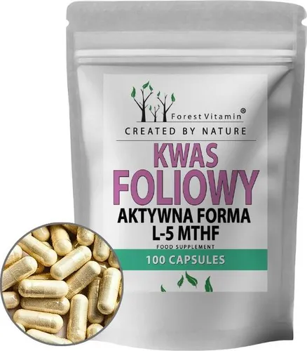 Folsäure 600mcg 100 Kapseln - Folat L-5-MTHF - Schwangerschaft - Forest Vitamin