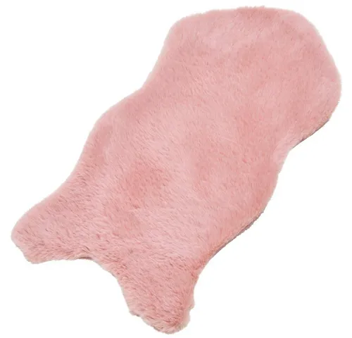 matches21 HOME & HOBBY Fellteppich Kleines kurzflor Deko-Fell als Fell-Imitat in 50 x 25 cm rosa pink, Höhe: 20 mm, Flauschiges Kunstfell als Fell-Teppich Stuhl-Überwurf Sitzauflage